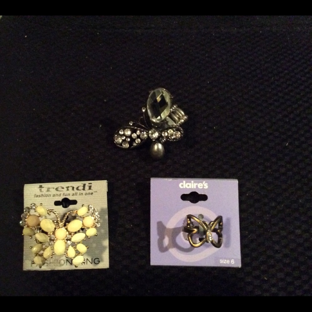 Butterfly fashion rings NWT